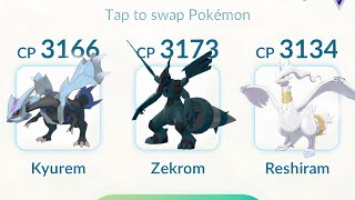 Kyurem, Zekrom & Reshiram Tao Trio Team in Master League #pokemongo