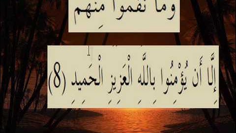 القران الكريم سورة البروج الاية 8