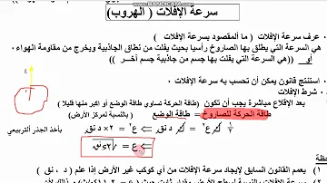 في السقوط الحر السرعة الإبتدائية تكون