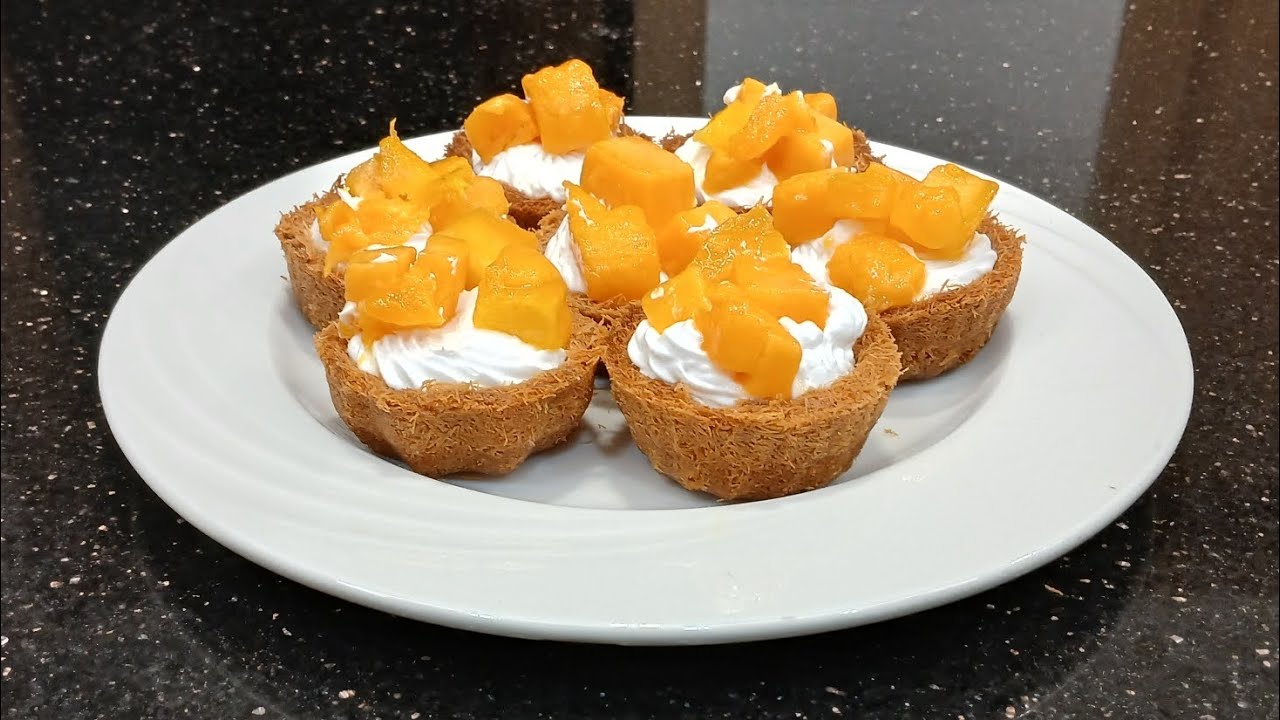 جربي الكنافة بالطريقة دي هتنبهري بالنتيجه ❗️كبات الكنافة بالكريمة