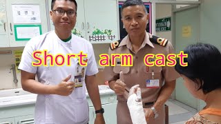 Learning By Doing In The Castroom Arm Cast With The Good Technique.