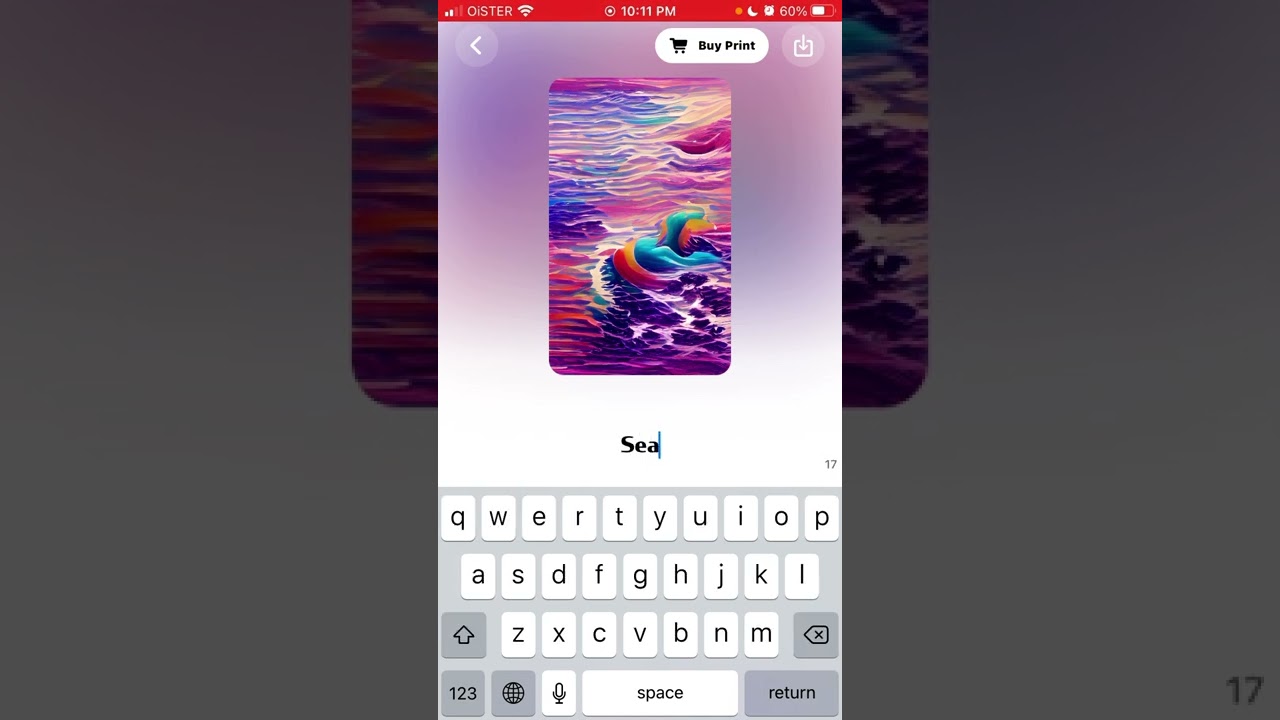 How to hide prompts from artwork in Dream by Wombo app?
