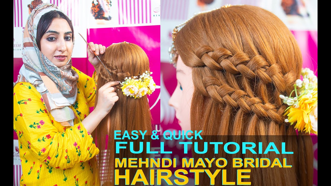 Mehndi Mayo Hairstyle hairtutorial kasheeshairstyle mayohairstyle 