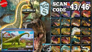 Jurassic World SURVIVAL 2026 MATTEL Scan Codes All Dinosaurs UPDATE 43/46 LEGACY BRACHIOSAURUS