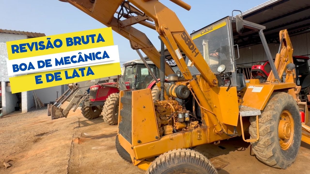 Revisao na CASE 580H segue firme. Nossa retroescavadeira vai ficar nova renovo