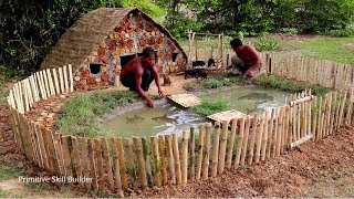 Build Mud House For Dog And Build Fish Pond In Front Dog House