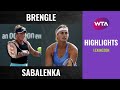 Madison Brengle vs. Aryna Sabalenka | 2020 Lexington First Round | WTA Highlights