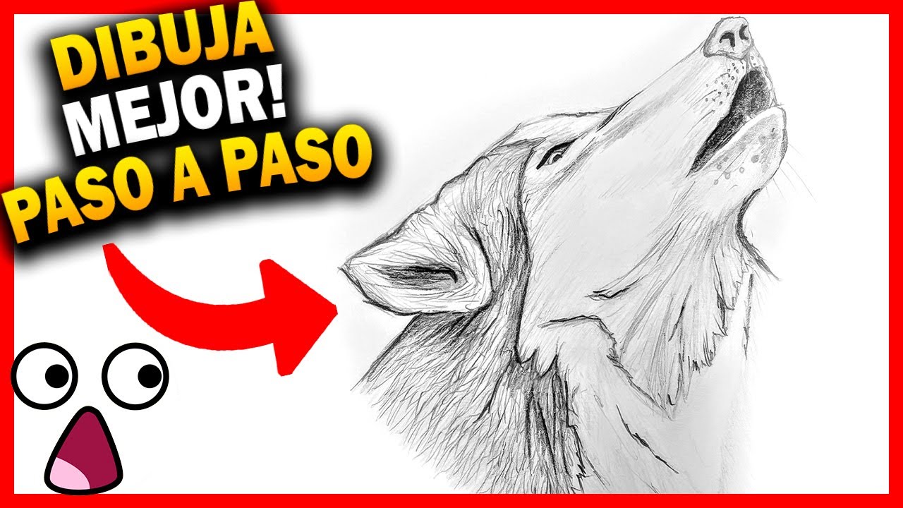 Como ??????? un LOBO FACIL y REALISTA paso a paso ? *Dibujo de  animales a lápiz* - YouTube