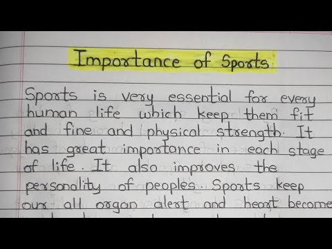 Video: Waarom is sport belangrijk essay?