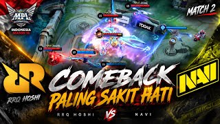OH MY GOD, THE MOST HEARTBREAKING COMEBACK EVER! RRQ VS NAVI MATCH 2 MPL