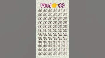 🤔#virals horts find odd number 80.........90%fail🤔 #shorts #mathe matices #maths #odd