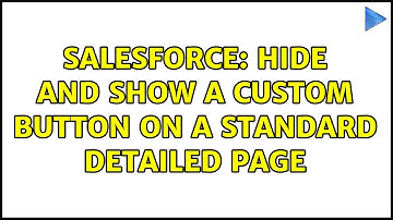 Salesforce: Hide and show a custom button on a standard detailed page (3 Solutions!!)