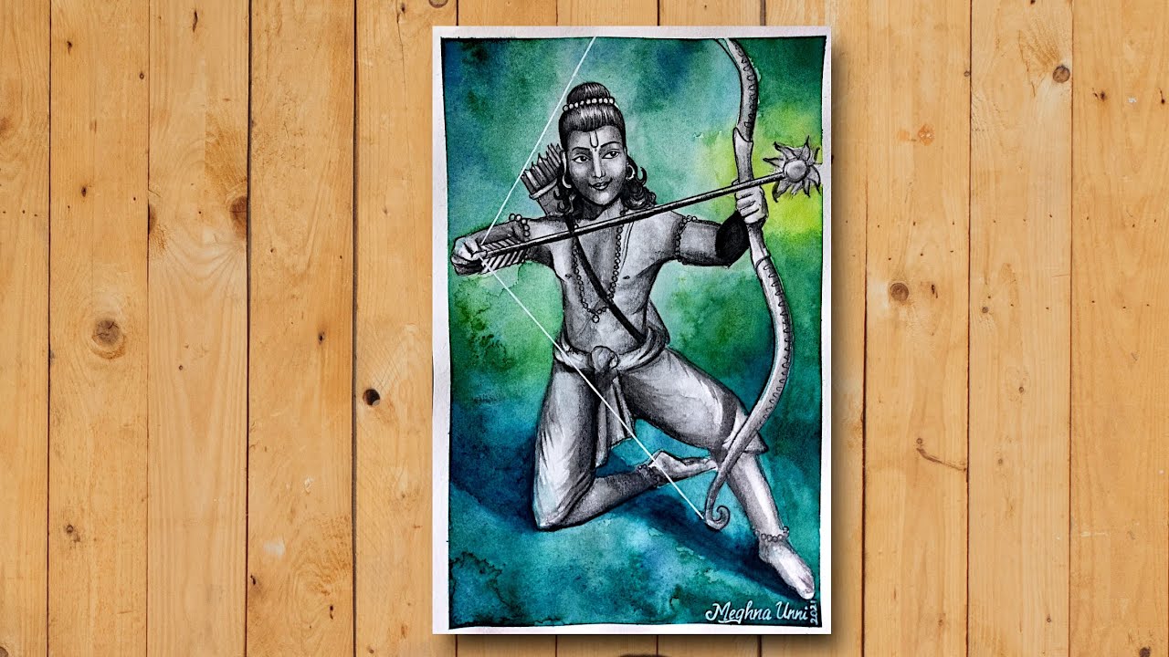 How to Draw Lord Rama | Lord Vishnu's Dashavatharams | Pencil Shading ...