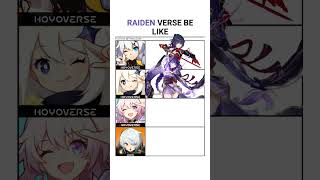 RAIDEN MEI VERSE BE LIKE | #GenshinImpact #HSR #ZZZ #Wuwa #Memes