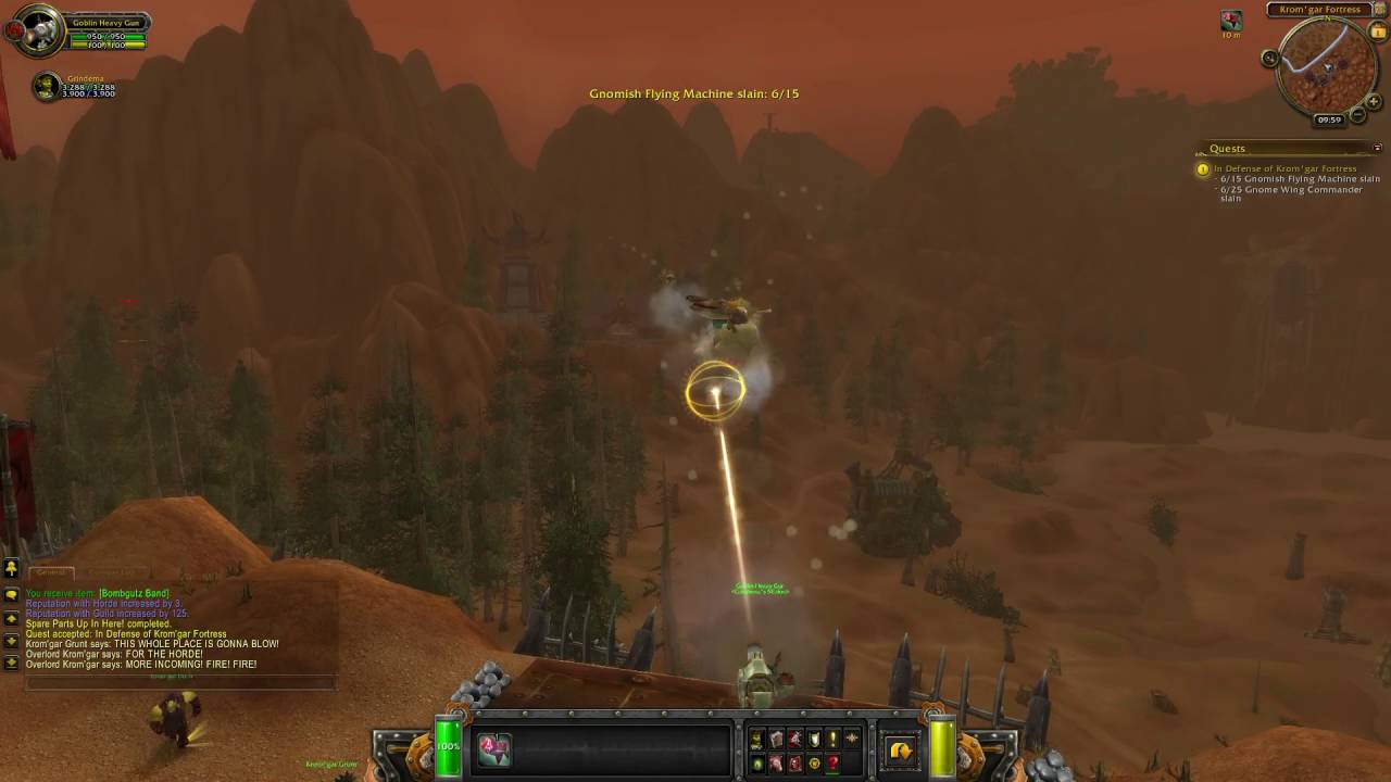 WoW quest #1868 In Defense of Krom'gar Fortress - YouTube