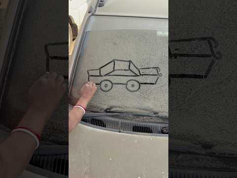 Draw a car using 3 lines #art #shorts