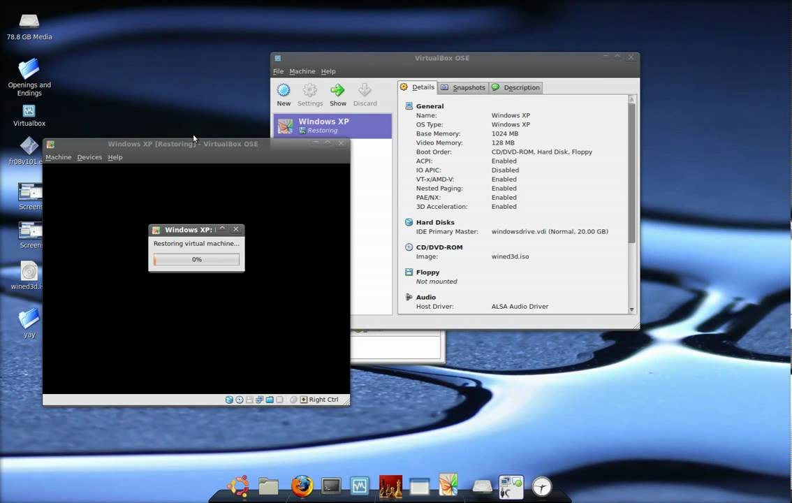 Ubuntu Jaunty (Virtualbox + Desktop Effects + AWN)