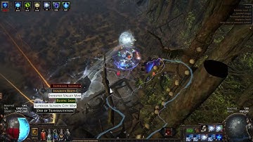 [Path of Exile 3.18] Trickster Black Zenith - Winter Orbs CWC Lightning Warp - fast clear t16 Beach