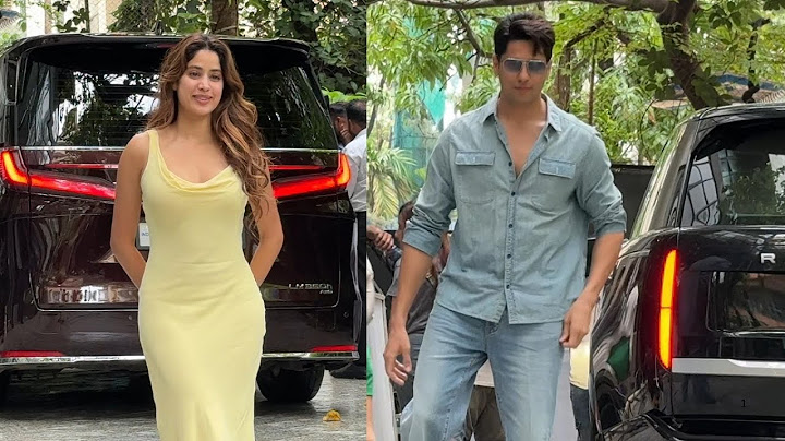 Param Sundari Lead Janhvi Kapoor and Sidharth Malhotra Spotted In The City