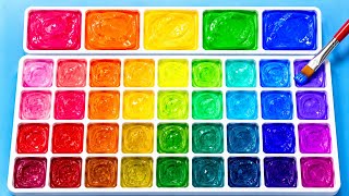 🌈 Ultimate Rainbow Art Fun! 🎨 Paint Mixing, Drawing &amp; DIY Hacks