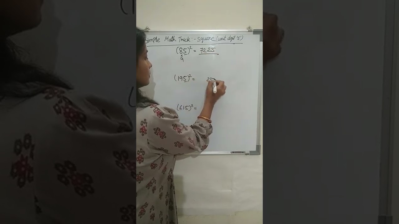 Simple Math 📐📊📚 Trick- Square (unit digit "5")