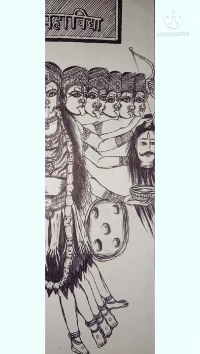 Devi mahakali drawing from vighnharta Ganesh 🔥🔥🔥 #shorts #ytshorts #navratristatus  #mahavidya #art