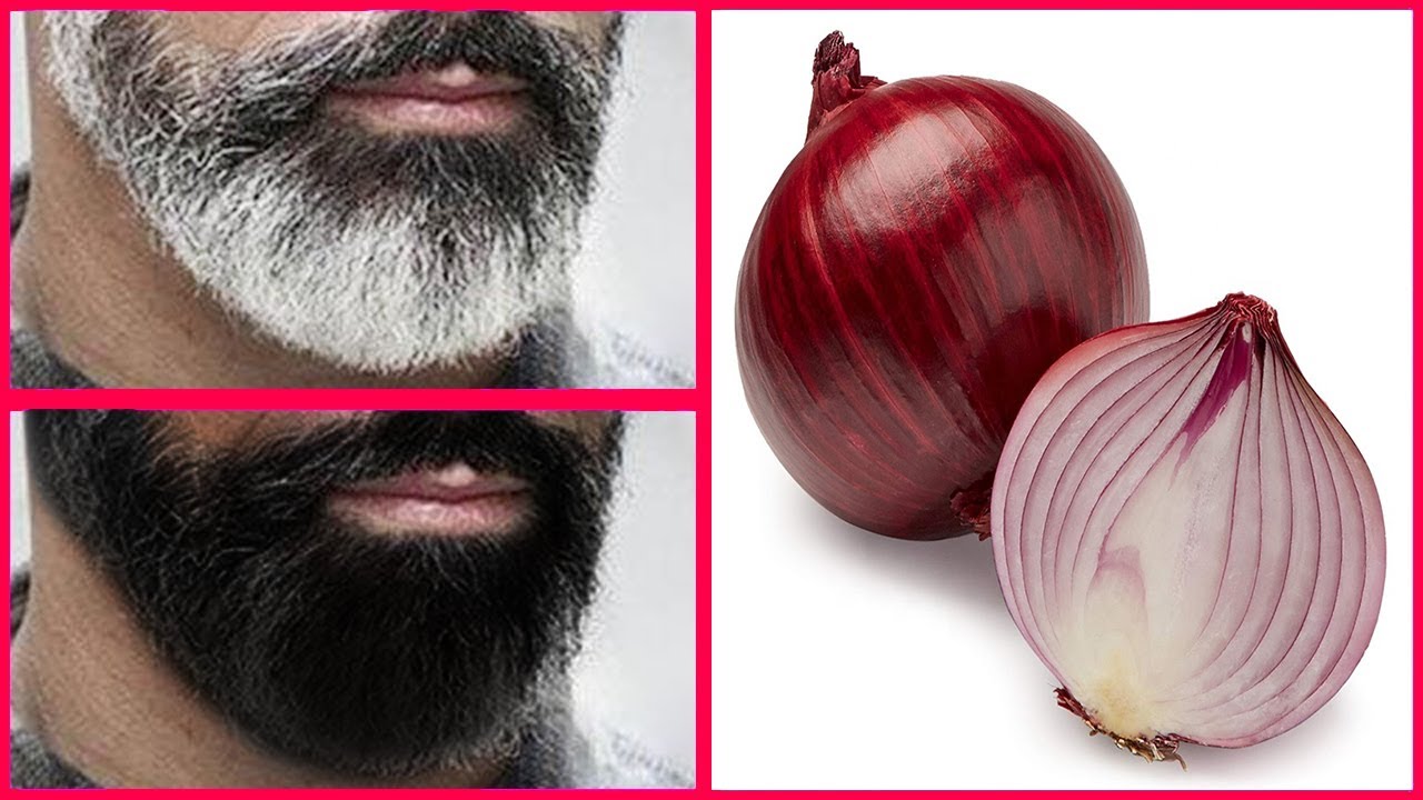 White beard to black naturally permanently with red onion | 100%