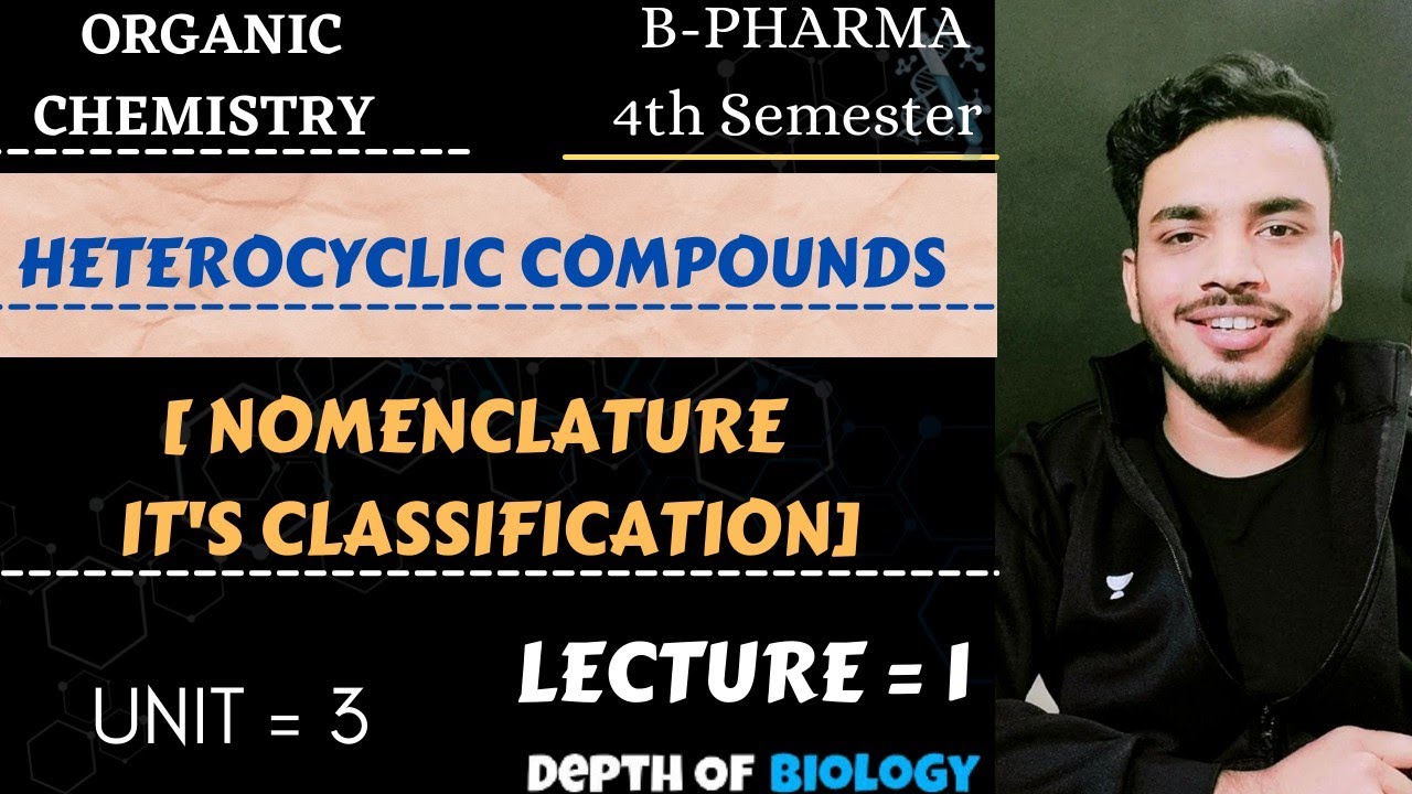 heterocyclic compounds nomenclature and classification || heterocyclic compounds unit 3 #sgsir