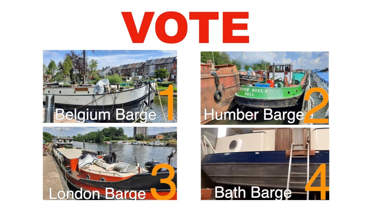 BARGE BUILD. Barge should we buy? VOTE to be part of our journey! Sailing Ocean Fox Ep 171