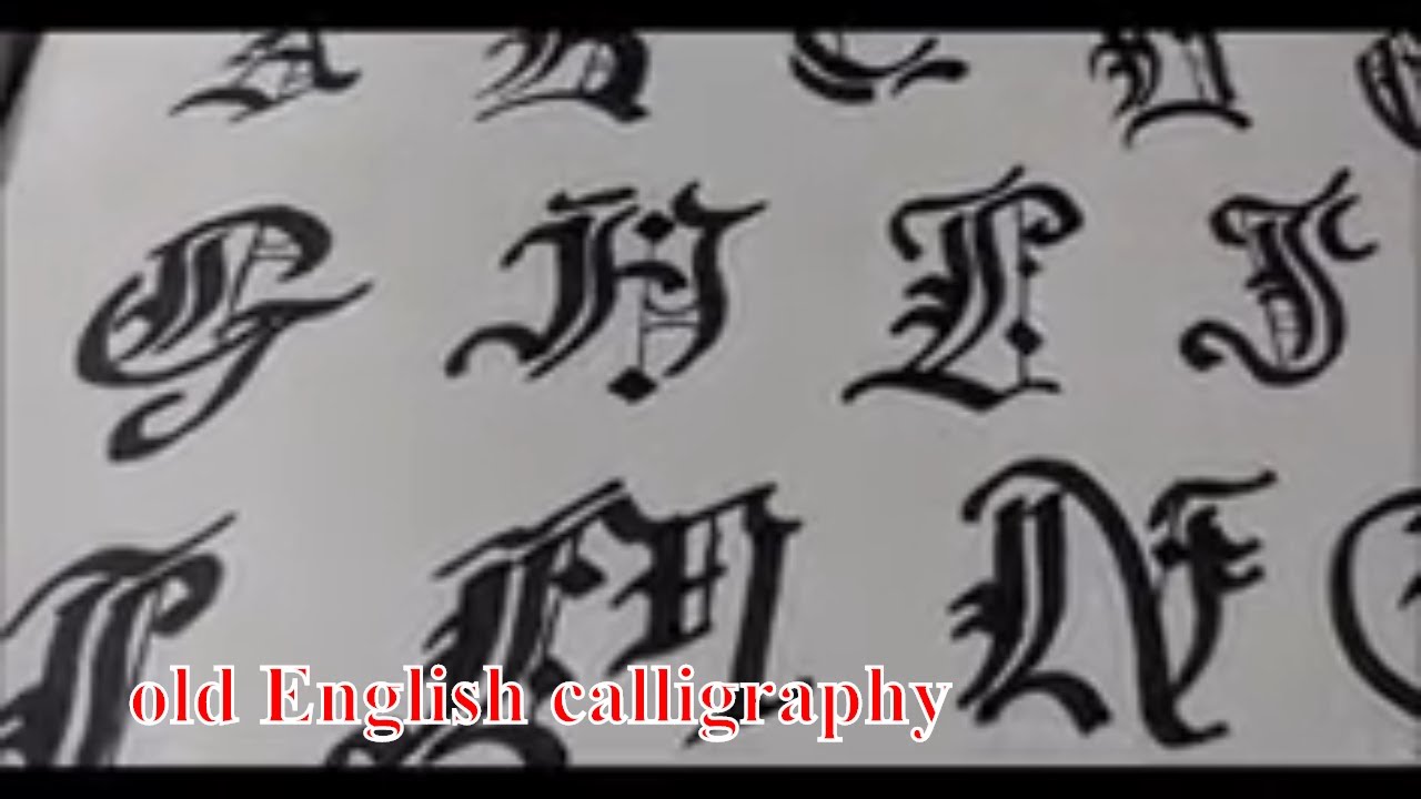How to write calligraphy OLD ENGLISH CAPITALS letters with marker pen very  easily