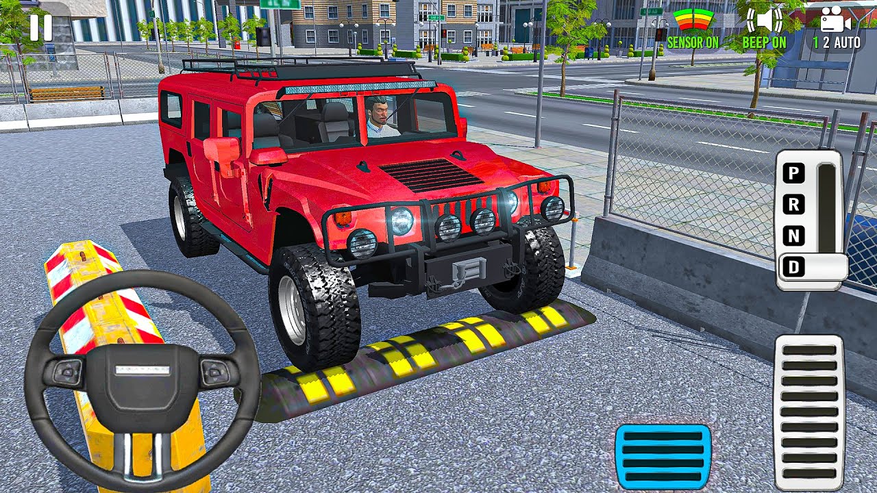 Advanced Master Parking-School 3D: City Hummer H1 multi-level parking SUV - android gameplay 