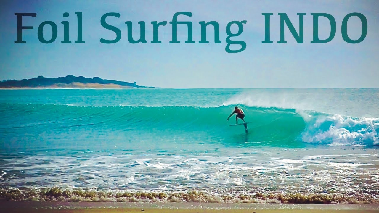 Foil Surfing INDO ~ Solo Surf foiling Sand Bar Point Break- Armstrongs surf wing 1200cf v2