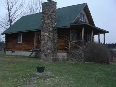 JUST REDUCED-UPSTATE LOG HOME ONLY $159000