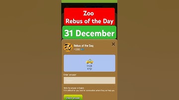 Zoo Rebus of the Day 31 December | Zoo today Rebus of the Day | Rebus of the Day zoo 31 December