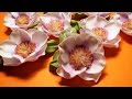 Fabric flowers how to make: spring flowers/very easy/Цветы из ткани: весенние цветочки/легко/МК