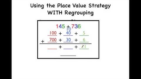 Adding Using Place Value Strategy WITH Regrouping
