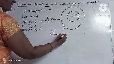 Compact subset of a metric space is bounded #compact space #real analysis @mathsforever6408