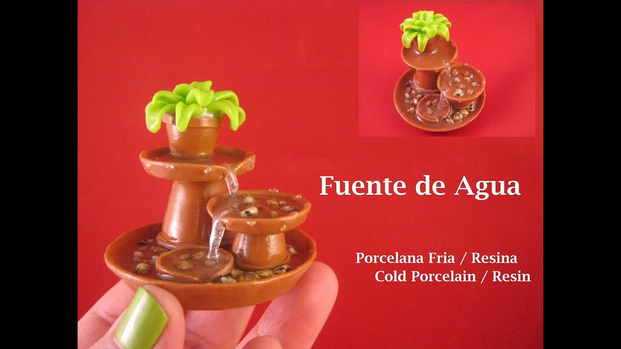 Fuente de Agua en Porcelana Fria / Resina - Cold Porcelain / Resin
