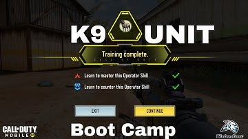 Completing K9 UNIT Boot Camp Challenge | Operator Skill Cod Mobile