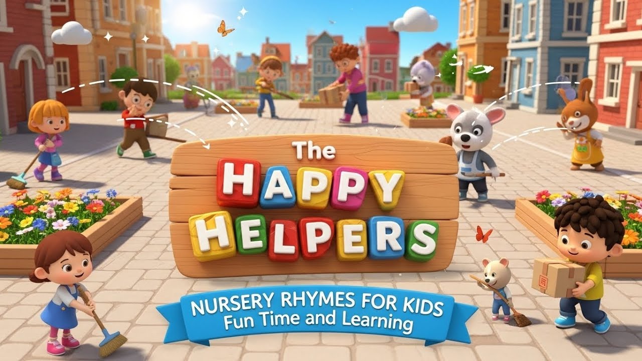 The Happy Helpers 🏘️🤝 – Fun Teamwork & Helping for Kids! 🎵✨