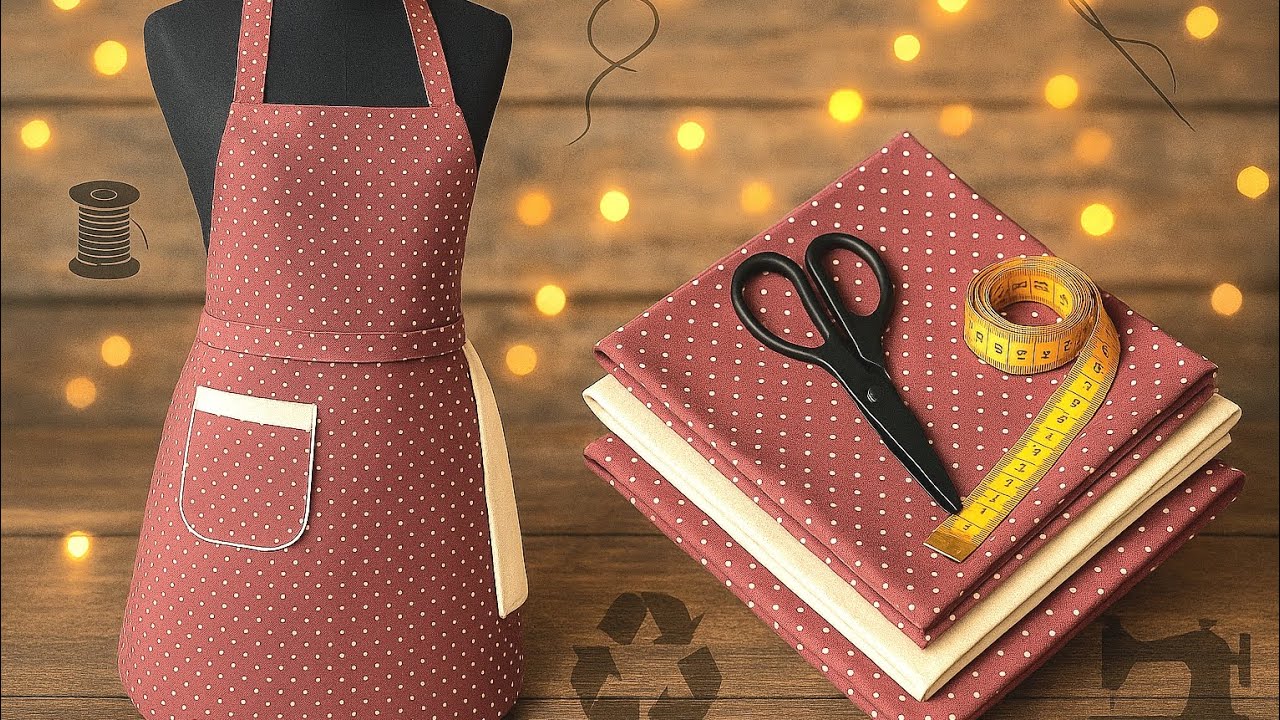 Кухонный фартук с карманом для телефона | Простой и стильный дизайн