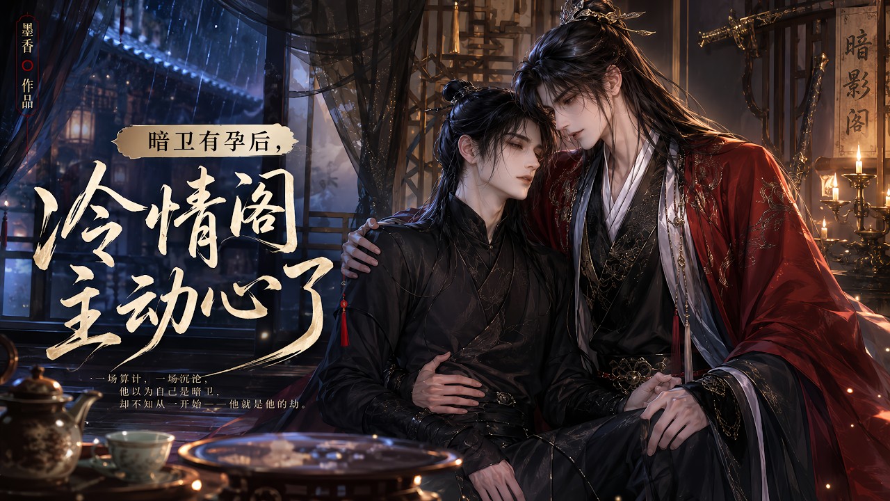 【双男主漫剧】P2《暗卫有孕后，冷情阁主动心了》#漫剧 #双男主 #ai #短剧 #糖糖耽美馆