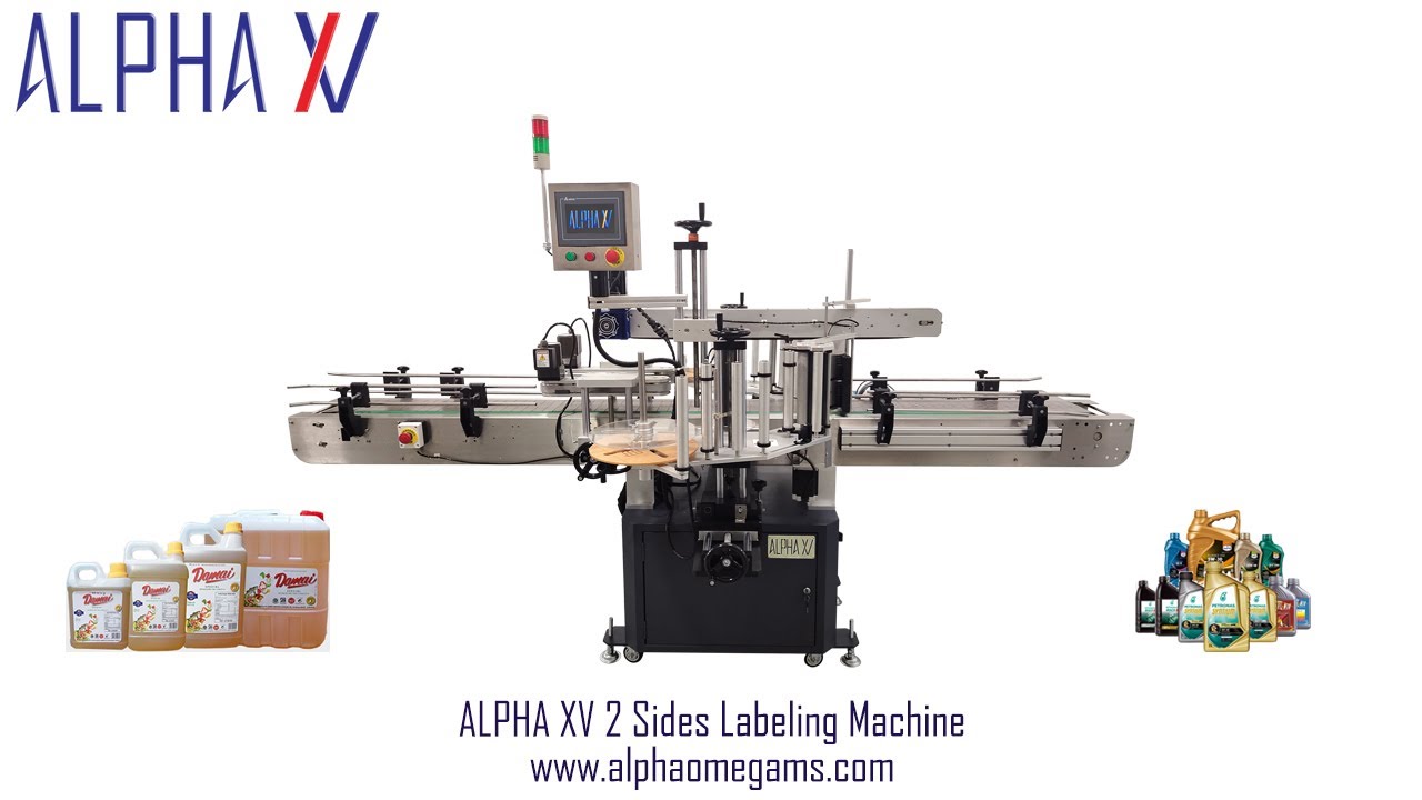 ALPHA XV 2 Sides Labeling Machine - YouTube