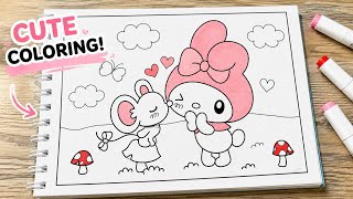 My Melody Coloring Cute Relaxing Coloring Book