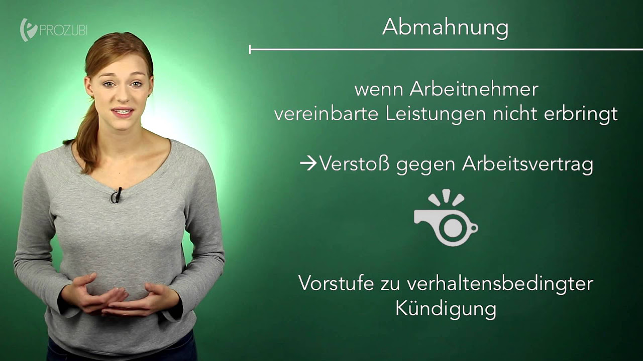 Update Belehrung, Ermahnung und Abmahnung | Wissen für die Ausbildung | Prozubi.de