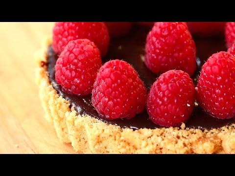 Raspberry chocolate tart recipe - no bake - mother's day collaboration