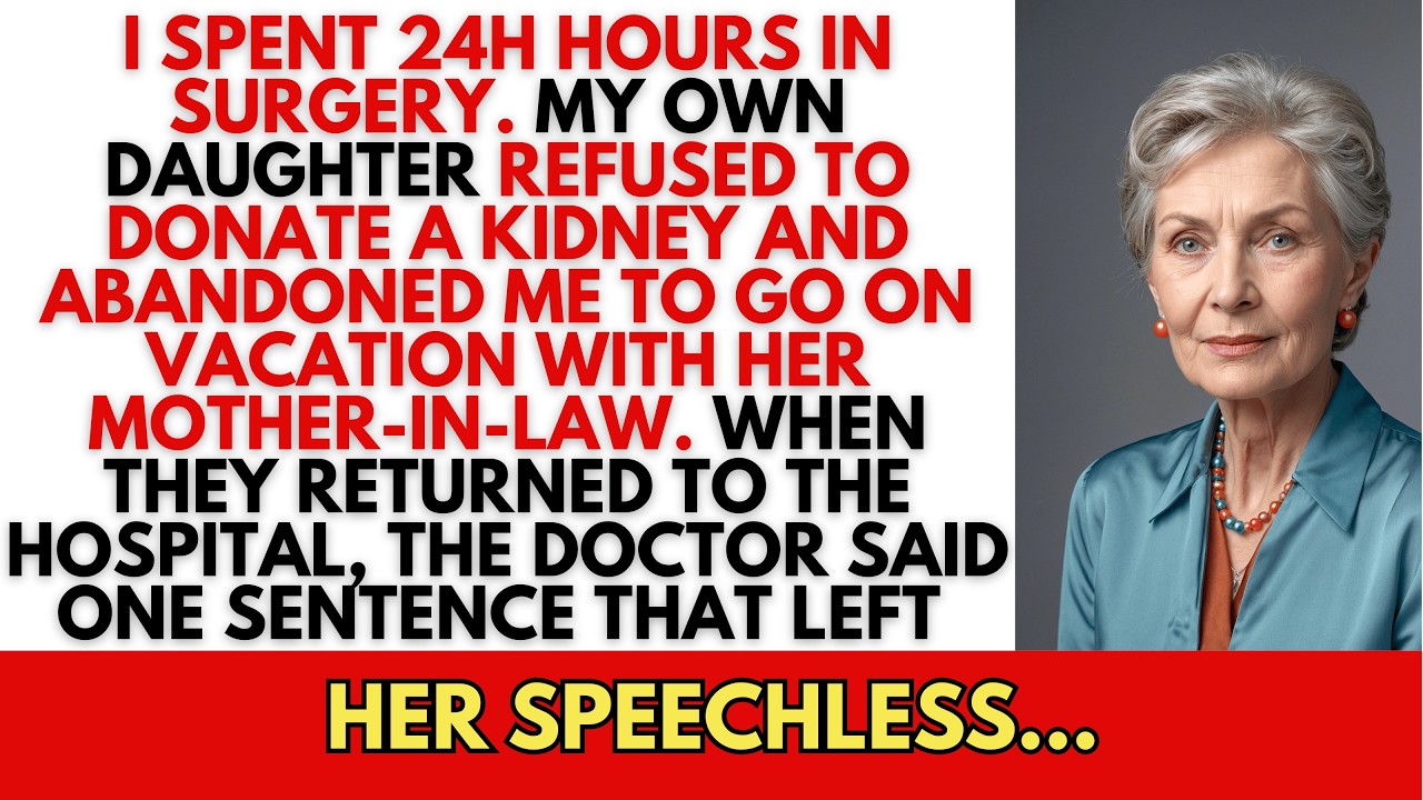 После 24 часов операции моя дочь отказалась стать донором почки и уехала в отпуск со своей свекро...