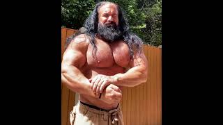 Muscle Daddy Buff Aquaman Flexing Outdoor