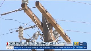 PSPS no longer active for PG&E, SoCal Edison Kern customers