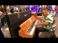 Kris nicholson test drives the donner ddp80 plus digital piano at namm 2023